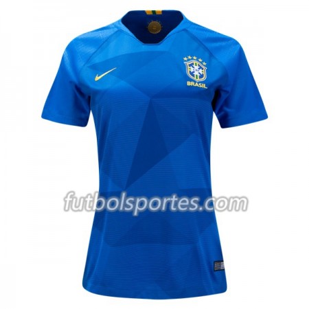 Camisetas Brasil Mujer Segunda Equipacion Mundial 2018